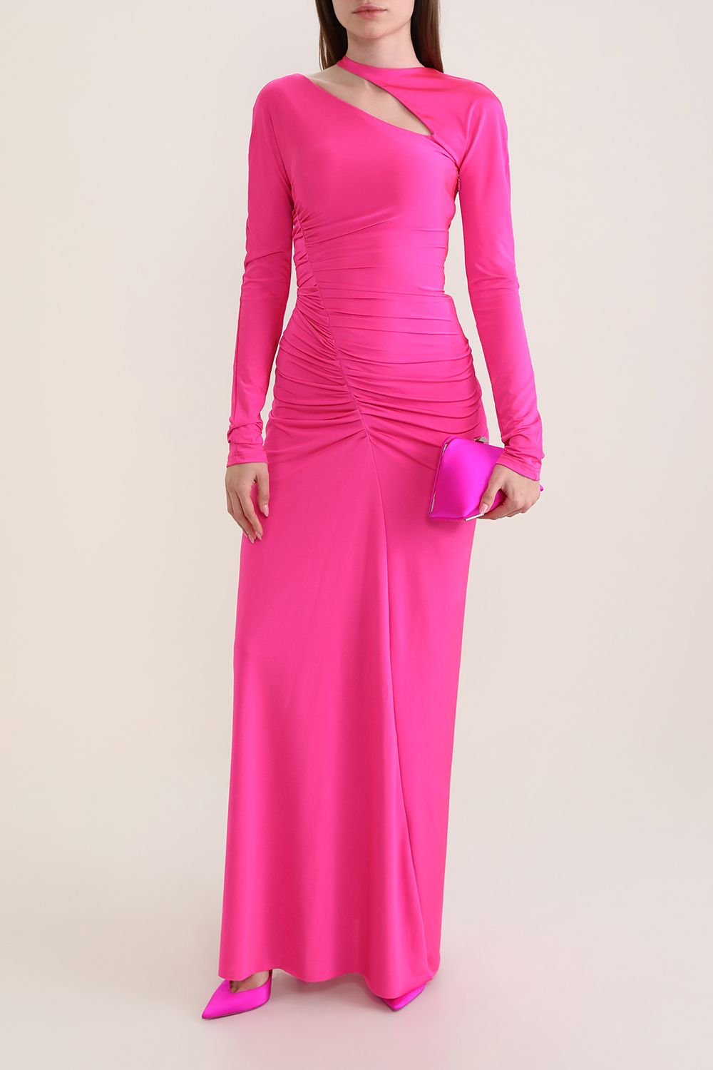 שמלת מקסי א-סימטרית